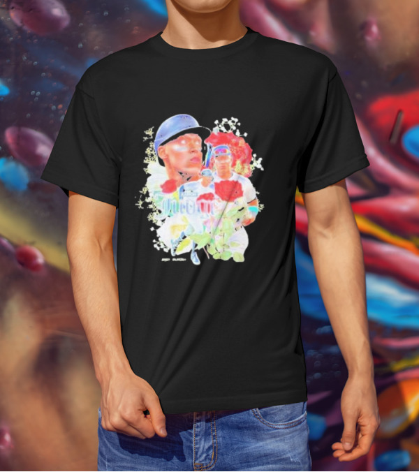 Aaron Judge Smell The Roses New York Yankees Baseball Player Floral T-Shirt