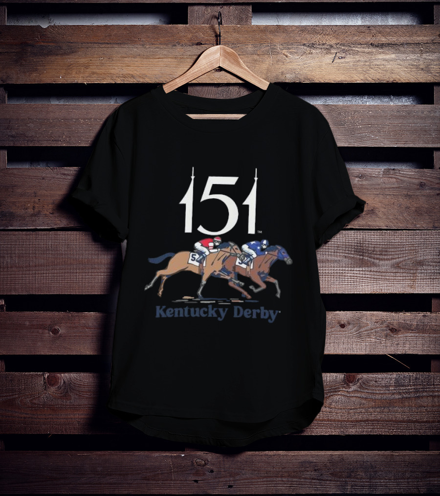 Kentucky Derby 151 Hug The Rail Ahead Levi T-Shirt