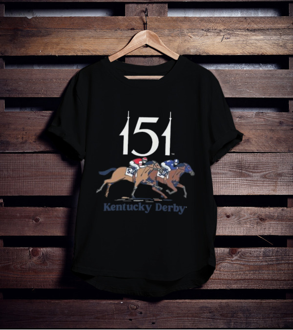 Kentucky Derby 151 Hug The Rail Ahead Levi T-Shirt