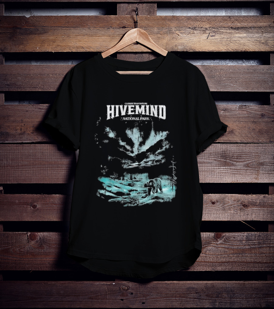 Closer Than Nature Hivemind National Park Bear Wilderness Scene T-Shirt