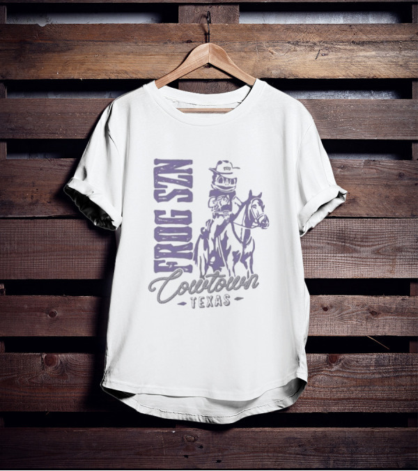 Frog Szn Cowtown Texas TCU Rider T-Shirt