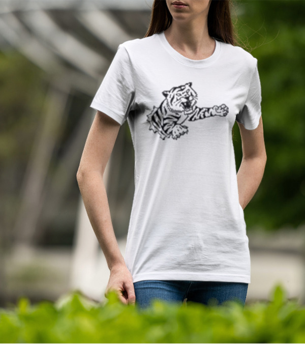 The Dark Side Of Nature Ferocious Tiger Burst Pop T-Shirt