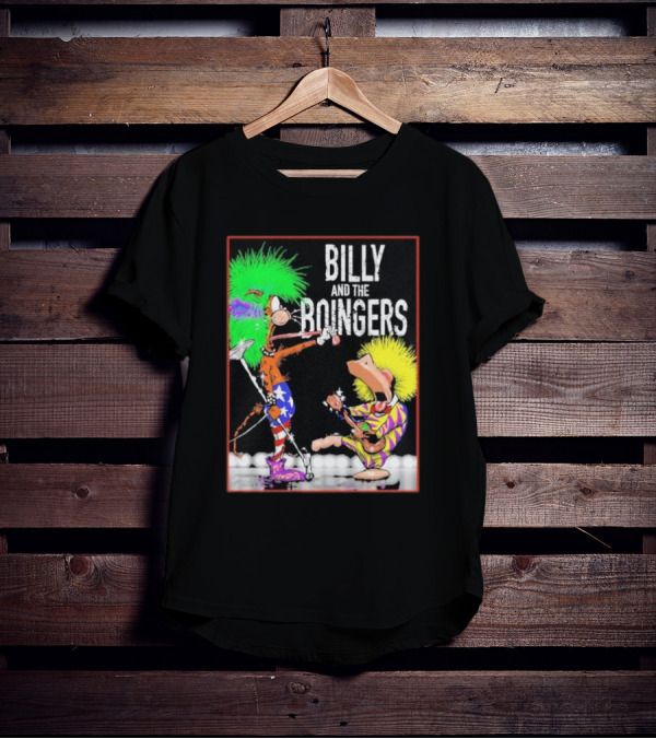 Billy And The Boingers Celebrate Big Hair Era With Great Music Star Stripes And Colors T-Shirt