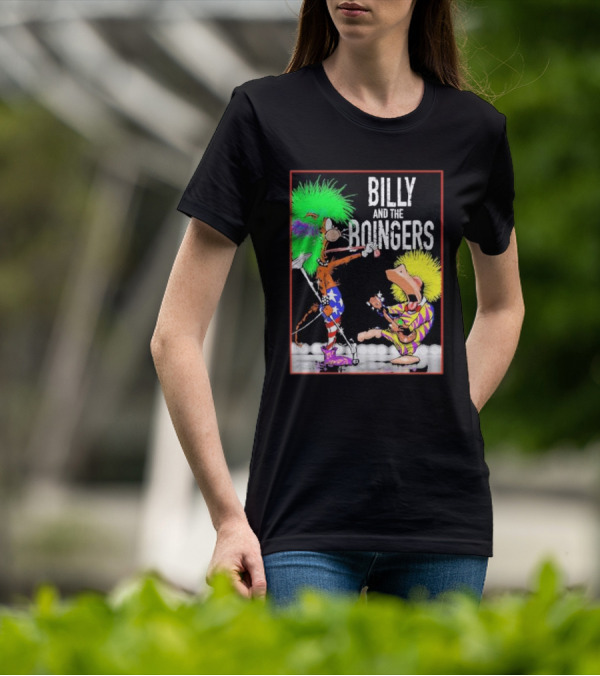 Billy And The Boingers Celebrate Big Hair Era With Great Music Star Stripes And Colors T-Shirt
