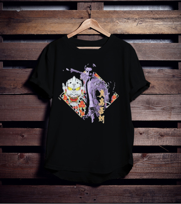 Like A Dragon Yakuza Goro Majima Oni Floral T-Shirt
