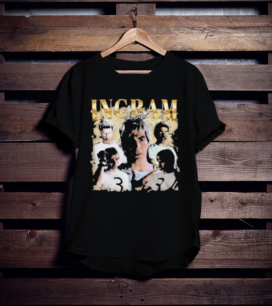 Todd Ingram Retro Collage With Gold Text And Number Three T-Shirt