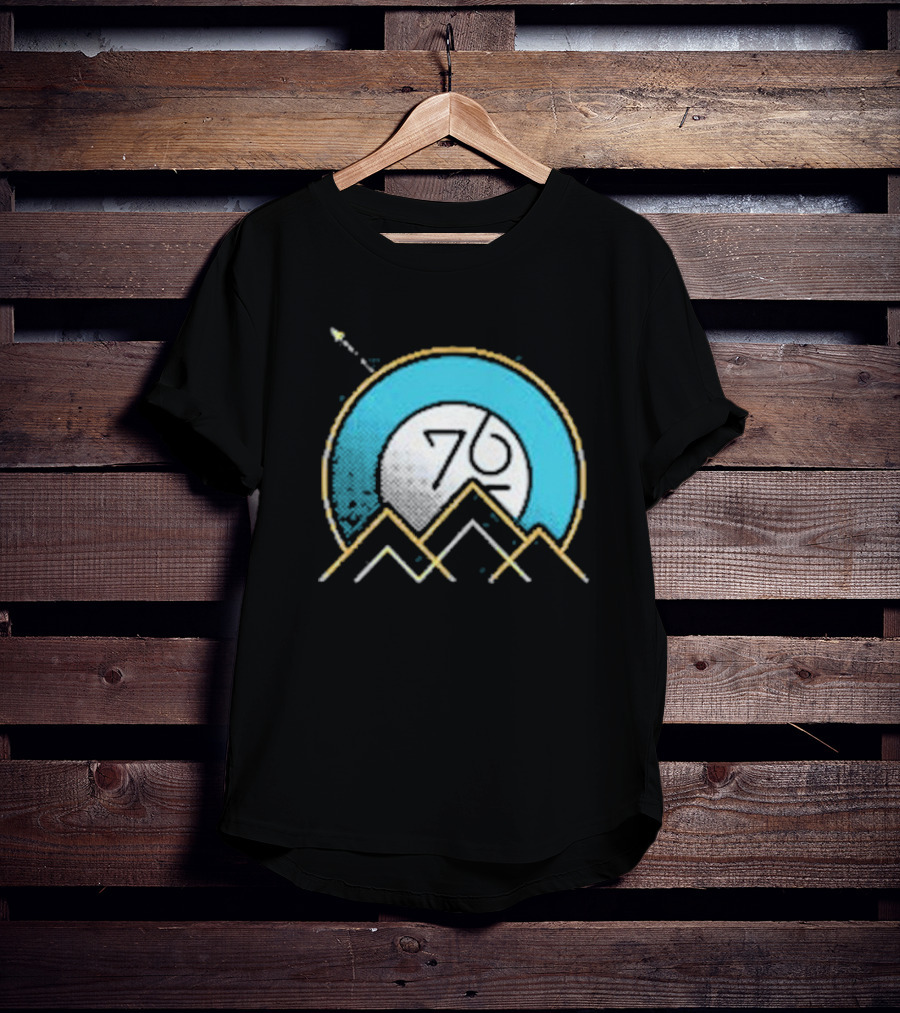 Rocket Over Rockies 76 Circular Mountain T-Shirt