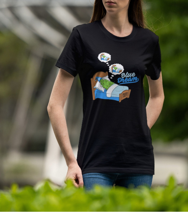 Blue Dream Pine Tree Push Trees Sleeping Bubble Thought T-Shirt
