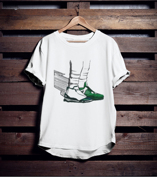 Shoe Game Comfort Colors Green Soccer Sneakers And White Socks T-Shirt