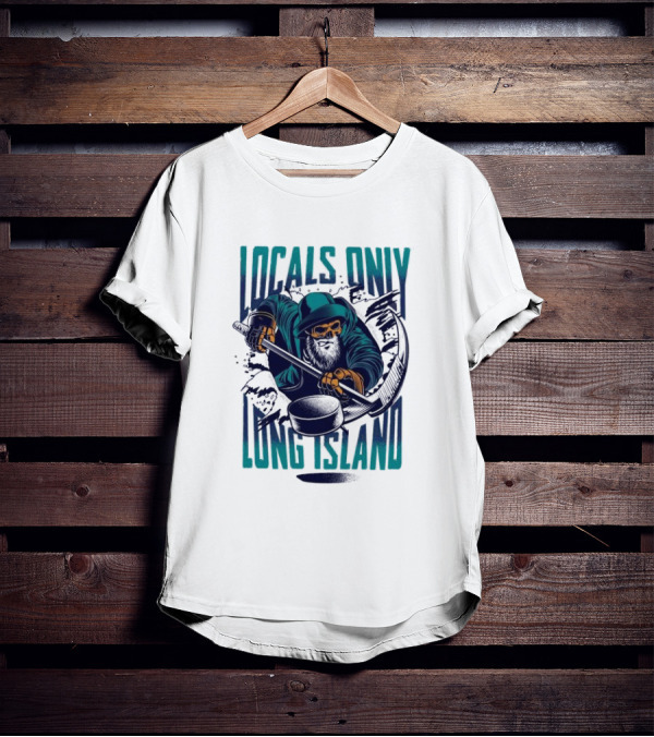 Locals Only Long Island Reaper Hockey Stick Scythe T-Shirt