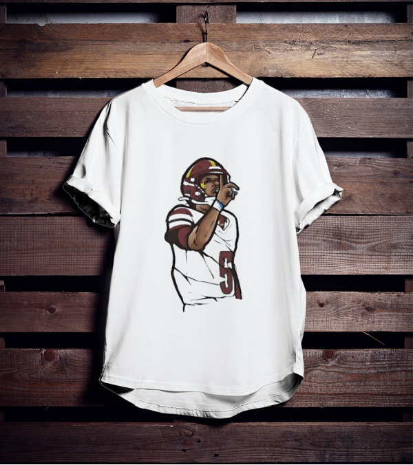 Washington Commanders Jayden Daniels Shhh Gesture Football Player T-Shirt