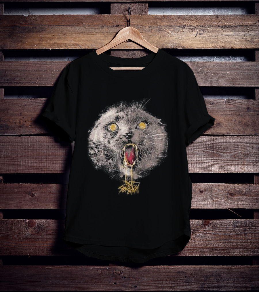 Church Pet Sematary Horror Cat Yellow Eyes Scream T-Shirt