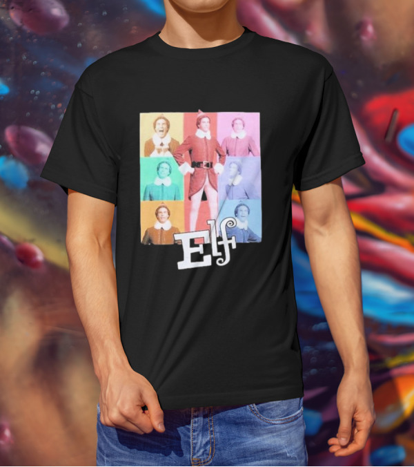 Elf Colorful Pop Art Collage T-Shirt