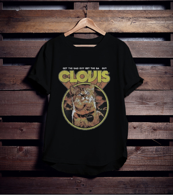 Get The Bad Guy Clovis The Attack Cat Retro T-Shirt