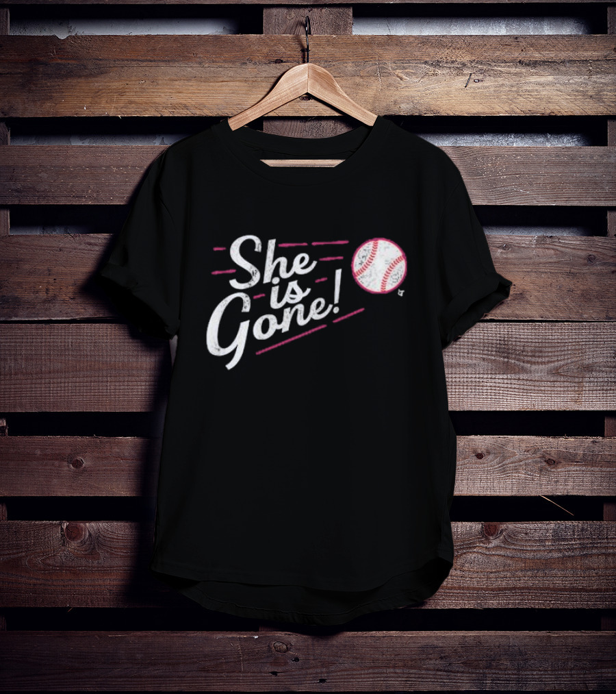 She Is Gone Baseball Los Angeles T-Shirt