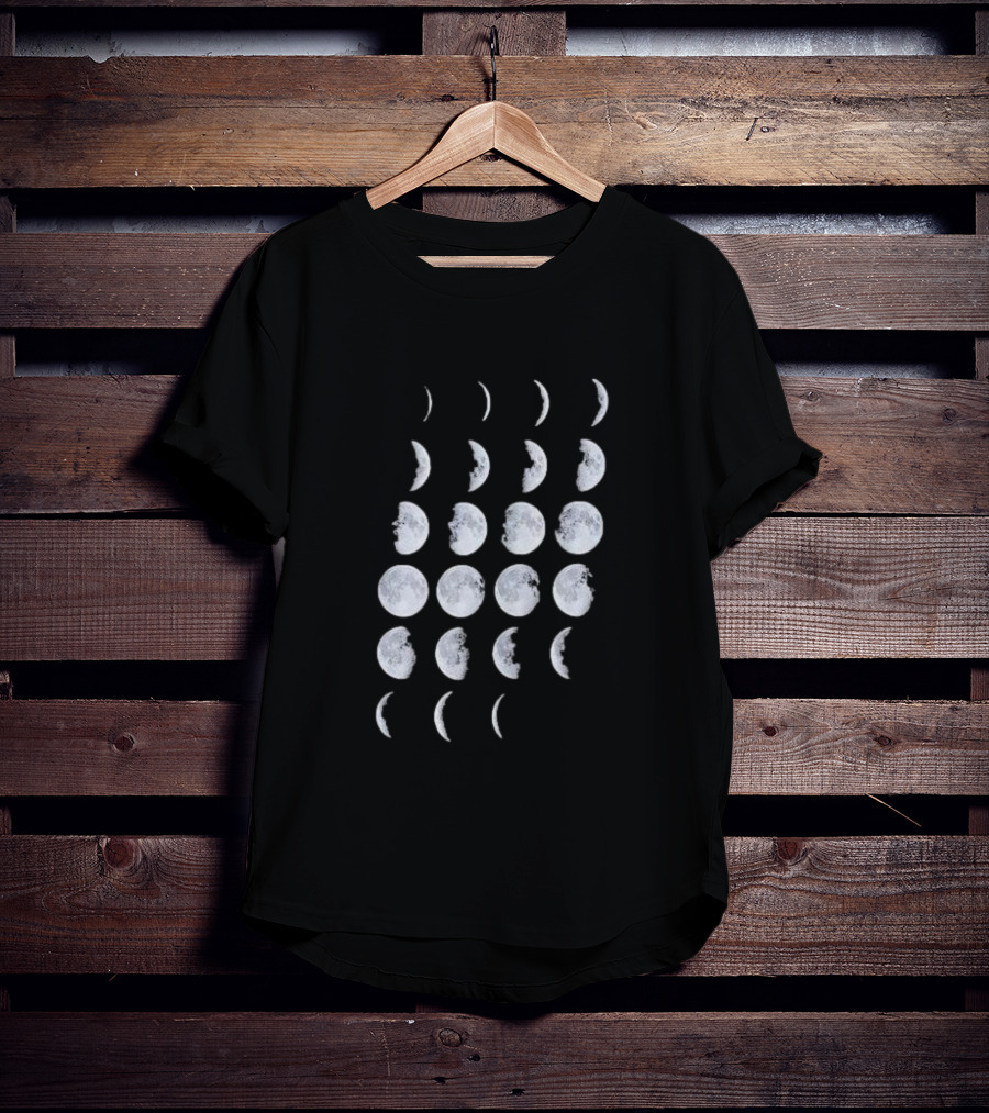 Organic Cotton Moon Phases Lunar Cycle T-Shirt