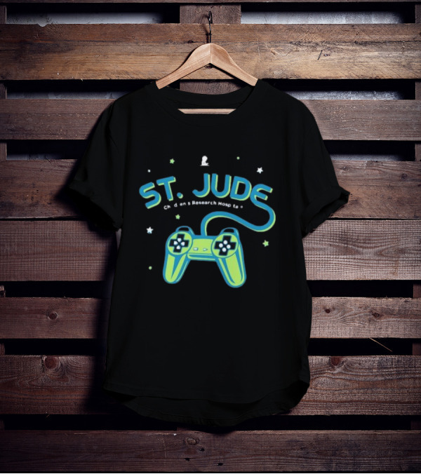 ST. JUDE Children's Research Hospital Gaming Controller Stars T-Shirt