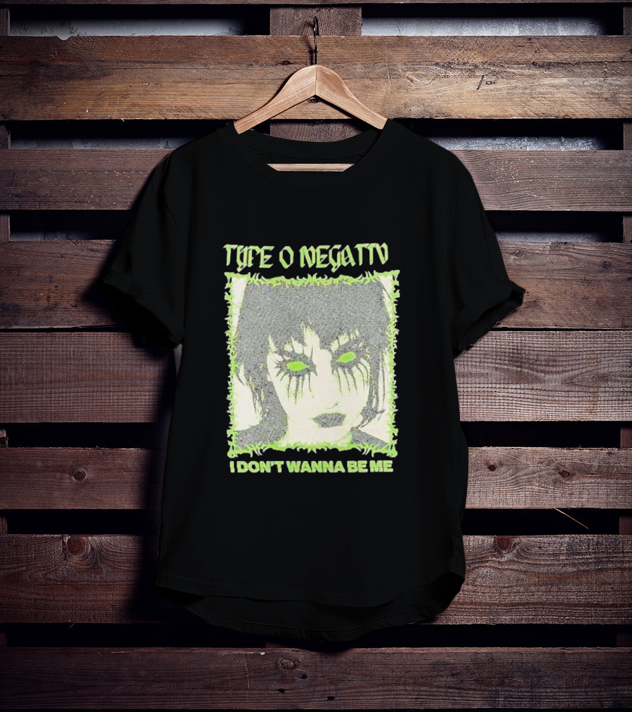Type O Negative I Don’t Wanna Be Me Green Eyed Gothic Face T-Shirt