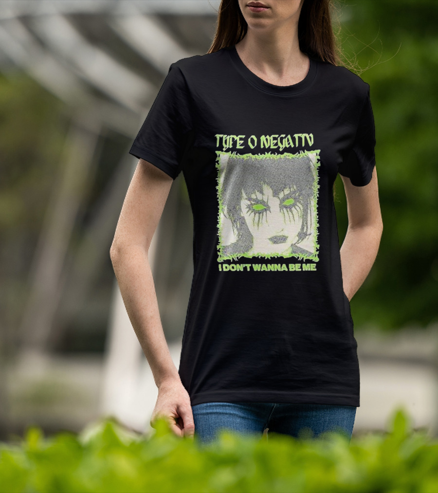 Type O Negative I Don’t Wanna Be Me Green Eyed Gothic Face T-Shirt