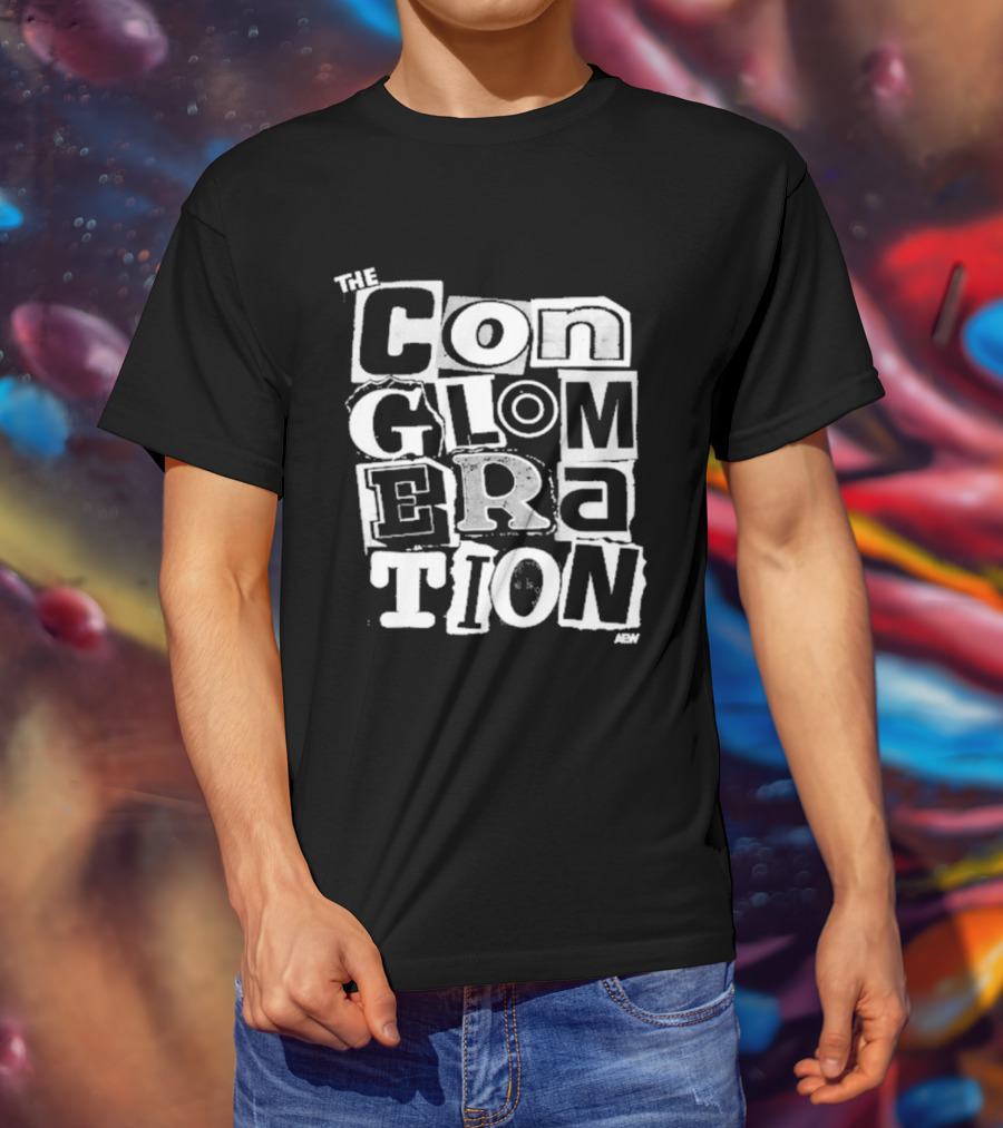 Pro Wrestling AEW The Conglomeration Top Rope Tuesday Black T-Shirt