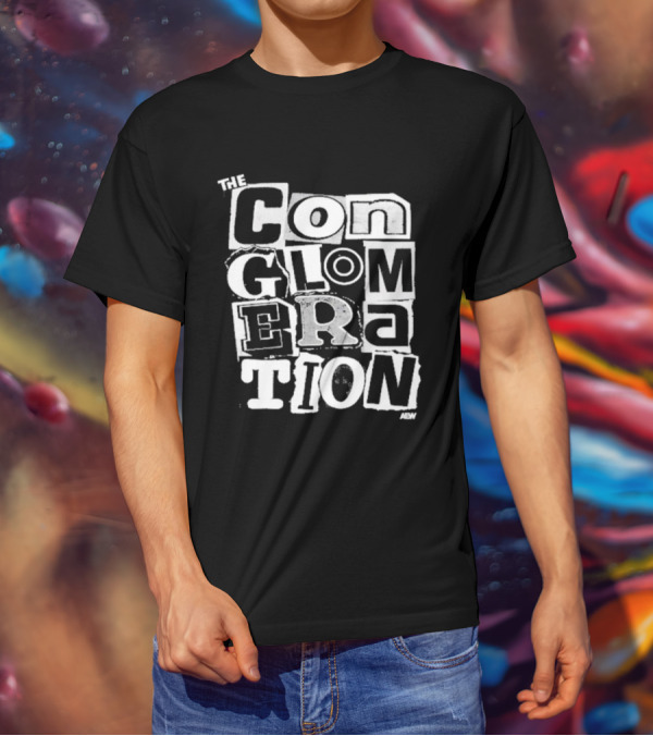 Pro Wrestling AEW The Conglomeration Top Rope Tuesday Black T-Shirt