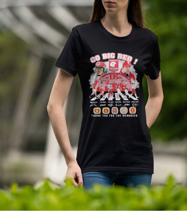 Go Big Red Nebraska Cornhuskers 135 Years 1890-2025 Thank You For The Memories T-Shirt