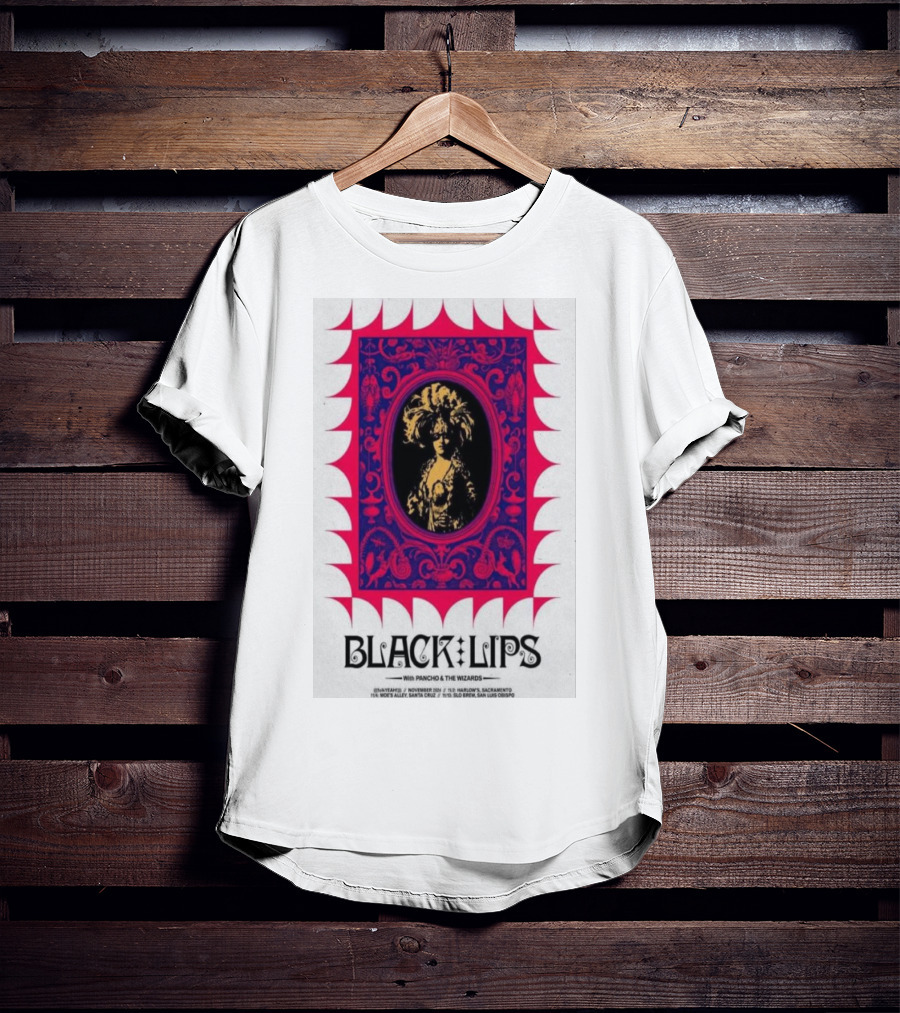 Black Lips With Poncho And The Wizards Santa Cruz San Luis Obispo T-Shirt
