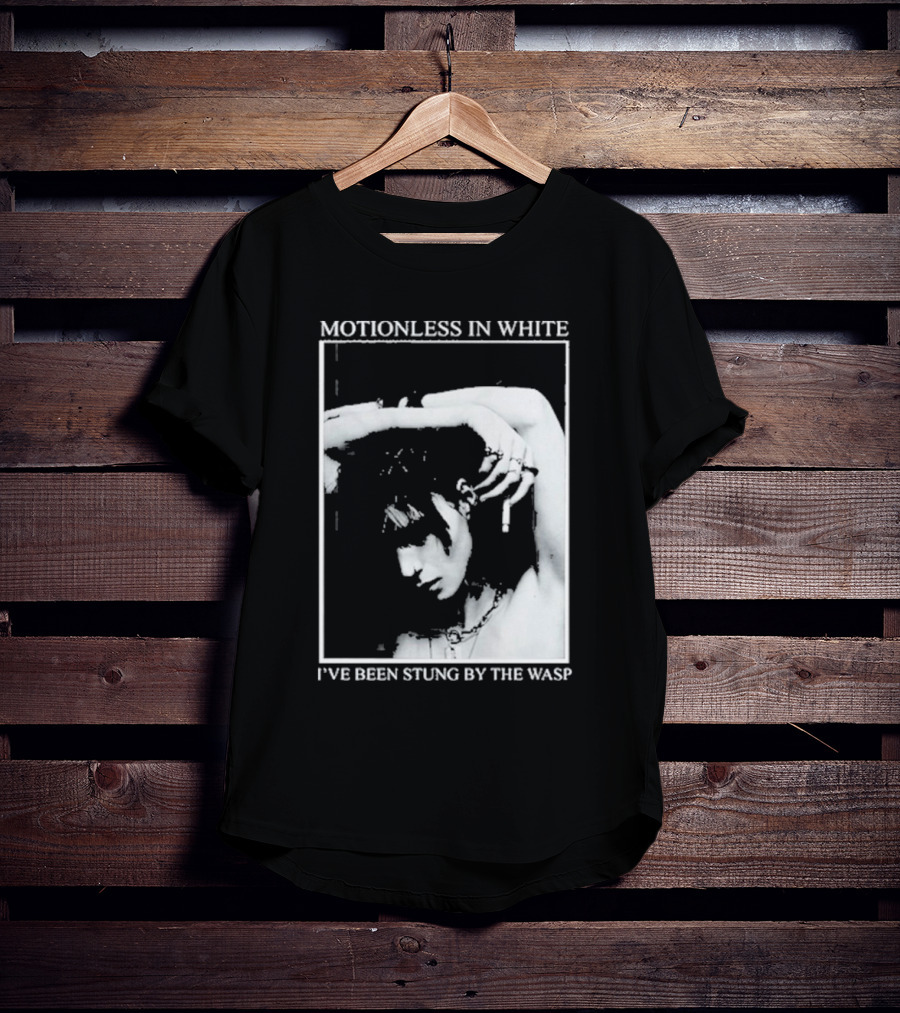 Motionless In White I've Been Stung By The Wasp Monochrome Portrait Image T-Shirt