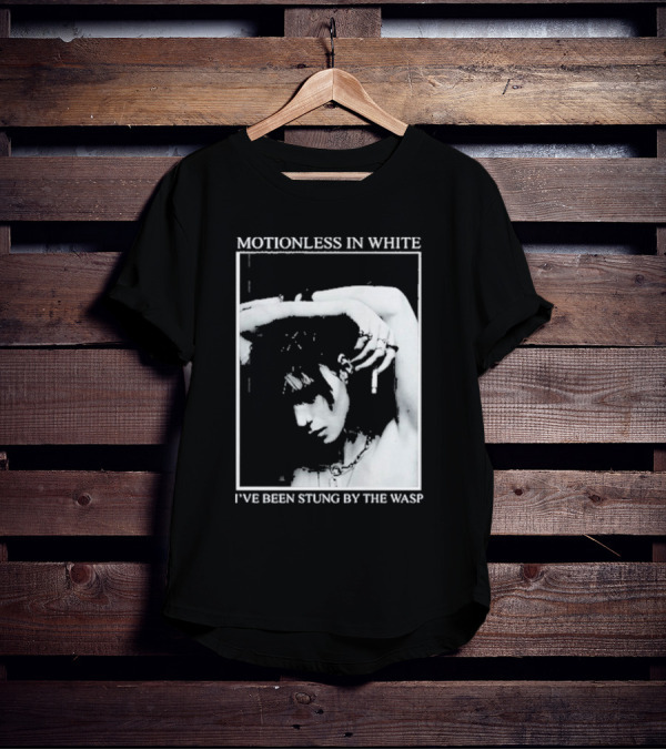 Motionless In White I've Been Stung By The Wasp Monochrome Portrait Image T-Shirt