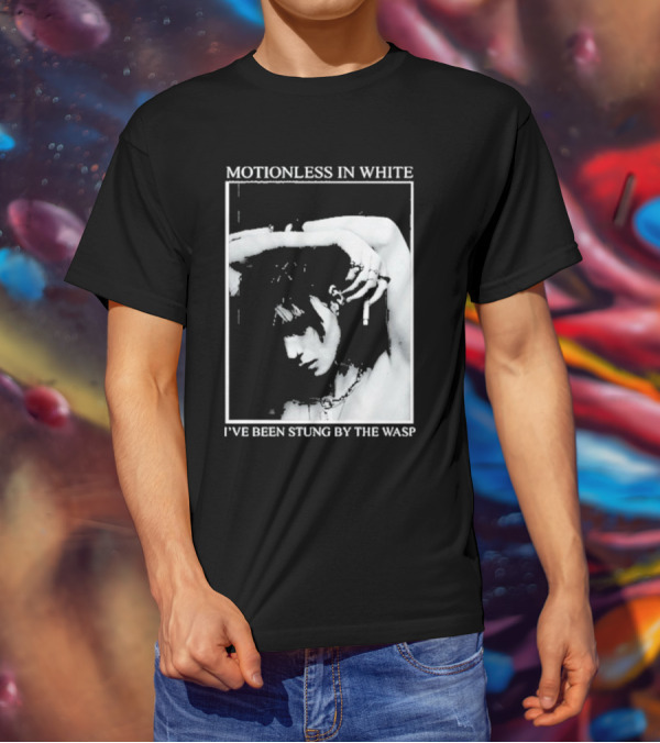 Motionless In White I've Been Stung By The Wasp Monochrome Portrait Image T-Shirt