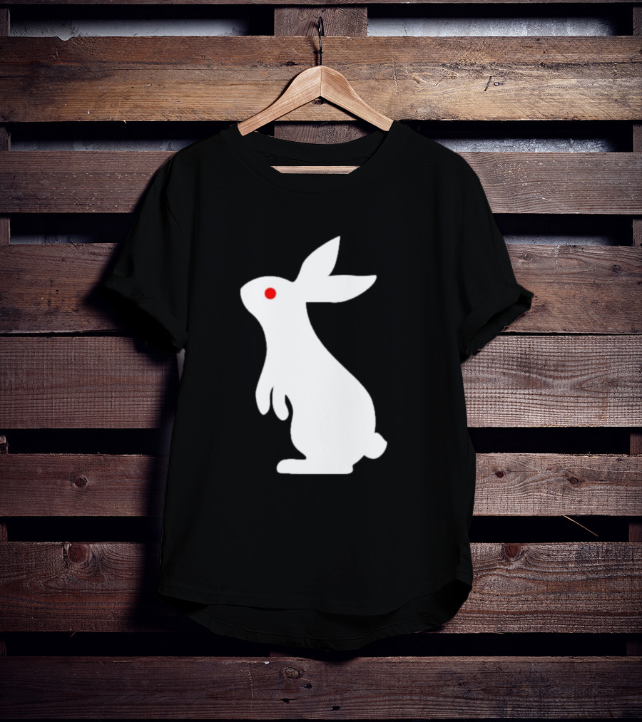 Rabbit Feed Your Head White Rabbit Red Eye T-Shirt