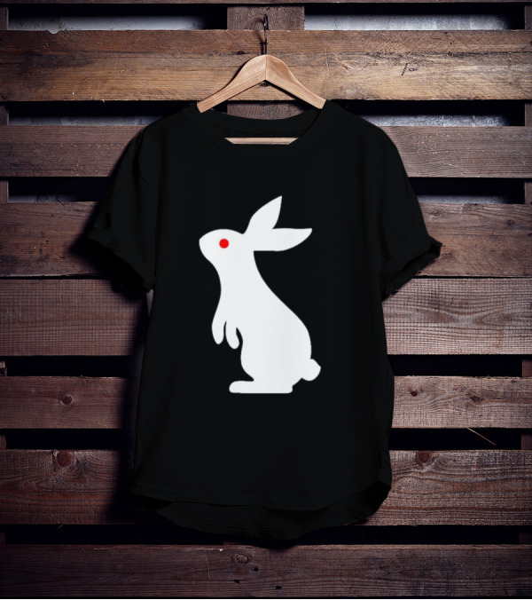 Rabbit Feed Your Head White Rabbit Red Eye T-Shirt