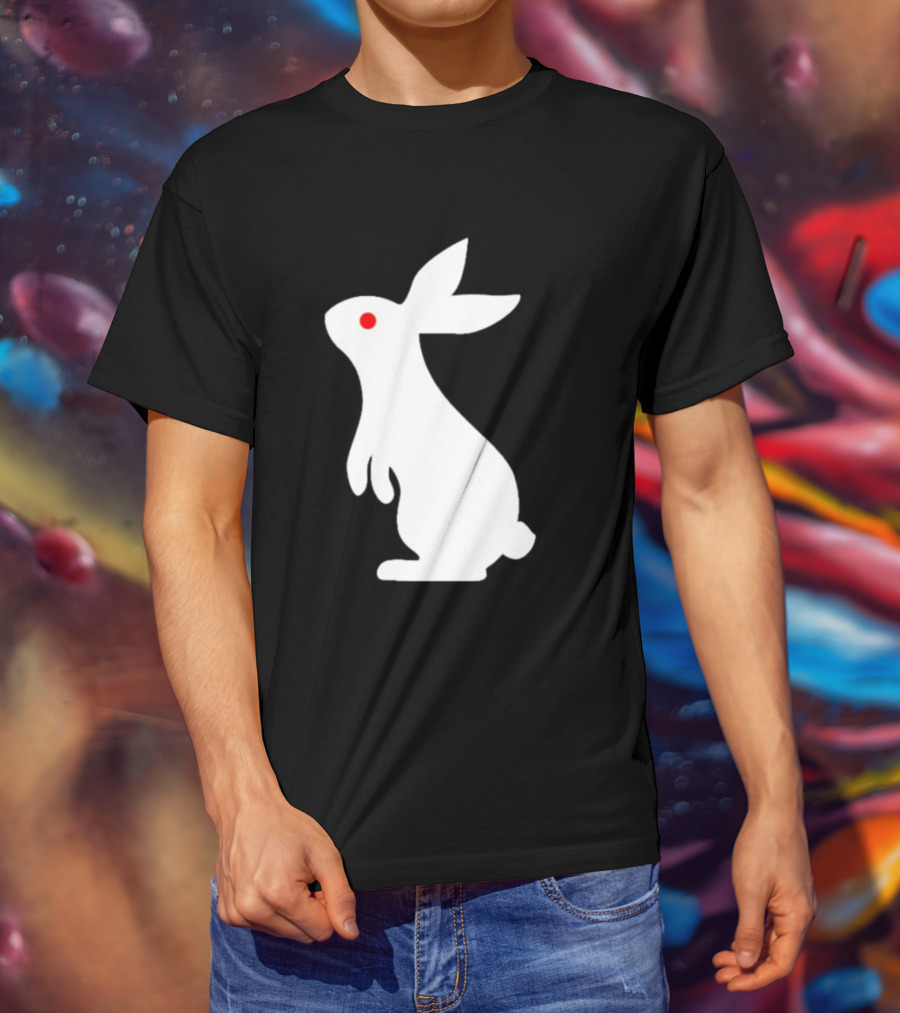 Rabbit Feed Your Head White Rabbit Red Eye T-Shirt