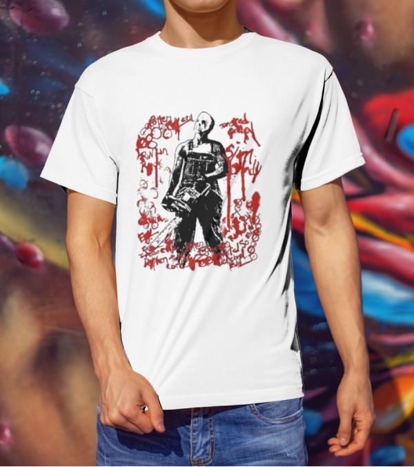 Eminem Blood Scrawl Chainsaw Man Horror T-Shirt