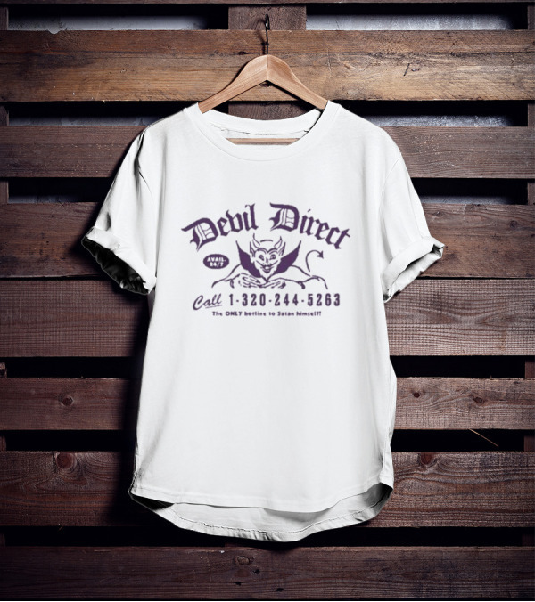 Freddie Gibbs Devil Direct Call 1-320-244-5263 Available 24/7 Hotline To Satan Himself T-Shirt