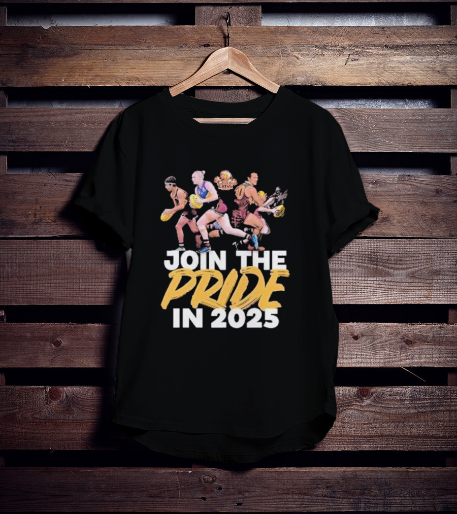 Brisbane Lions Women's Team Join The Pride In 2025 T-Shirt