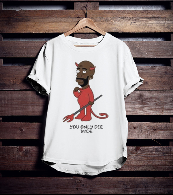 Gibbsons Ss You Only Die 1Nce Devil Cartoon T-Shirt