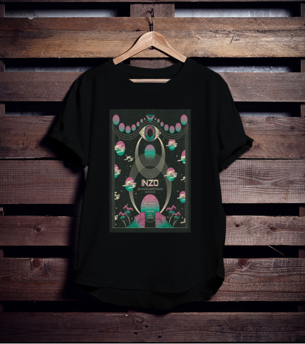 INZO Red Rocks Amphitheatre Morrison CO March 28 2025 Dirt Monkey Support Set Cosmic T-Shirt