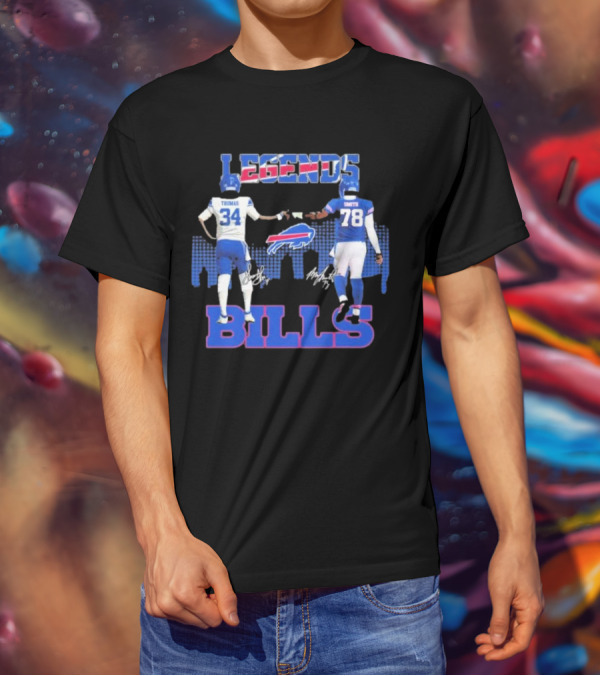 LEGENDS BILLS Thomas Smith 34 78 Buffalo Bills T-Shirt