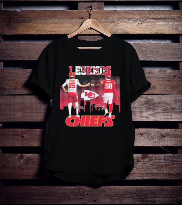 Legends Kansas City Chiefs Patrick Mahomes Derrick Thomas T-Shirt