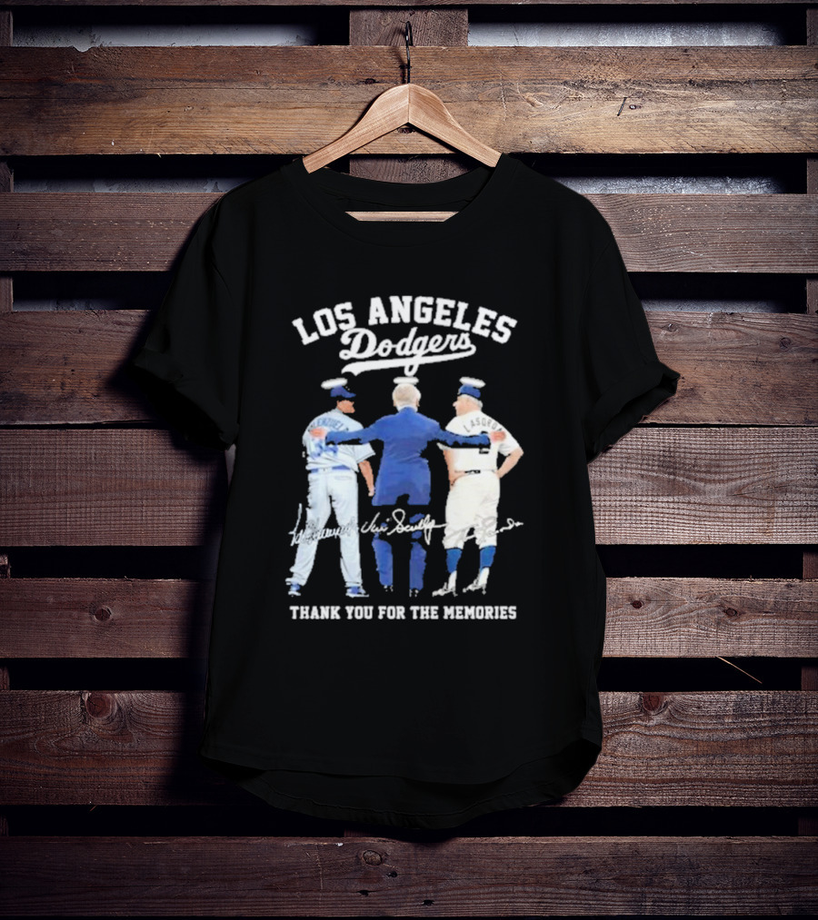 Los Angeles Dodgers Valenzuela Lasorda Thank You For The Memories T-Shirt