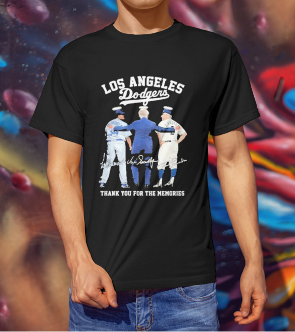 Los Angeles Dodgers Valenzuela Lasorda Thank You For The Memories T-Shirt