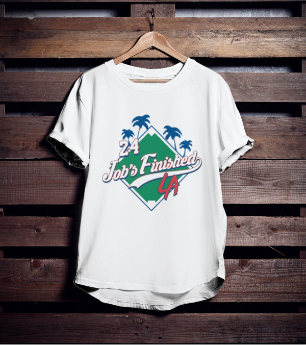 Jack Flaherty Dodgers LA 24 Job’s Finished Palm Trees T-Shirt