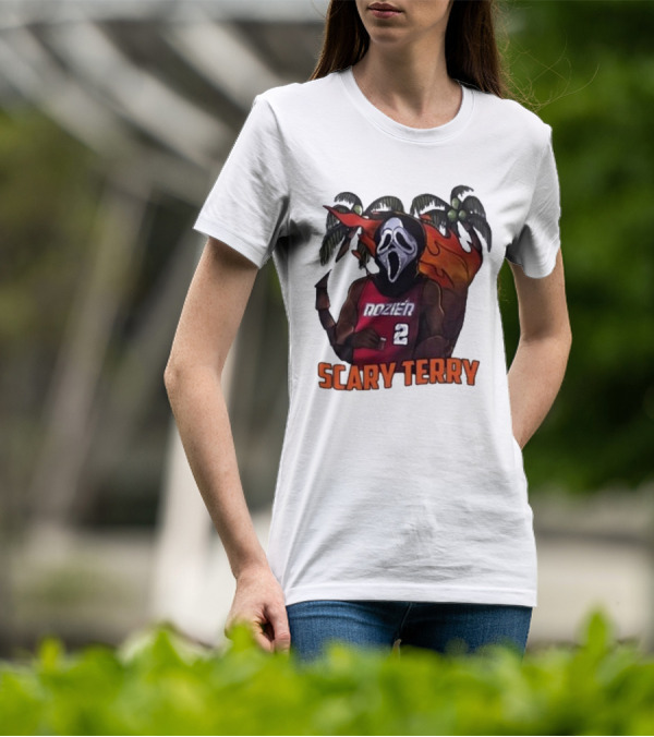 Scary Terry Rozier 2 Ghostface Basketball Tropical Flame Costume T-Shirt