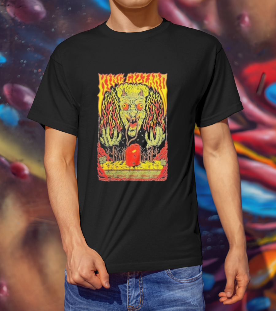 King Gizzard Monster Illustration In Paso Robles CA November 3 T-Shirt