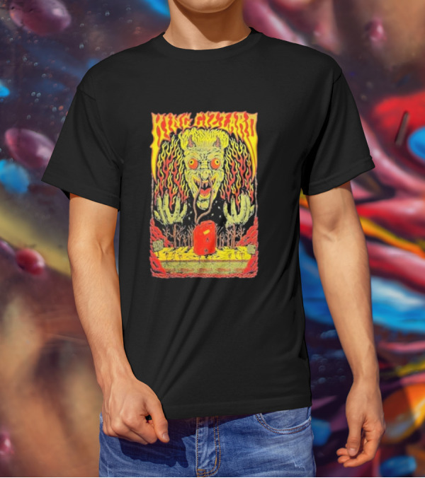 King Gizzard Monster Illustration In Paso Robles CA November 3 T-Shirt