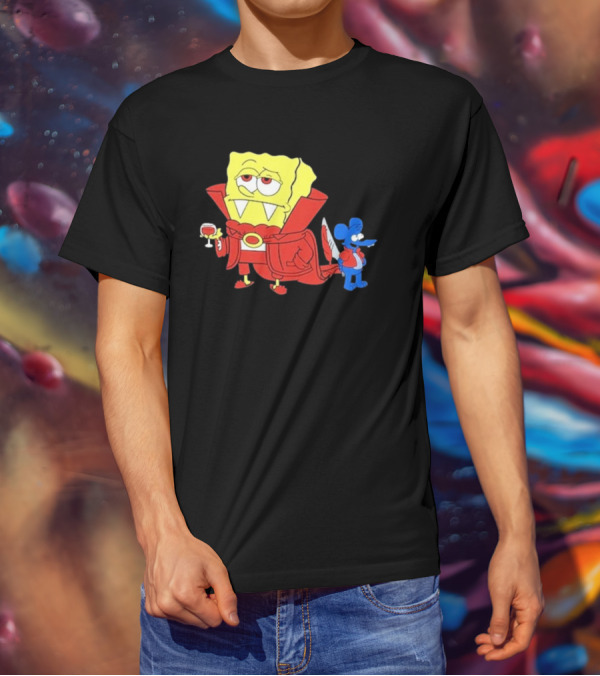 Double’S Bobsferatu SpongeBob Vampire Simpsons Möbius T-Shirt