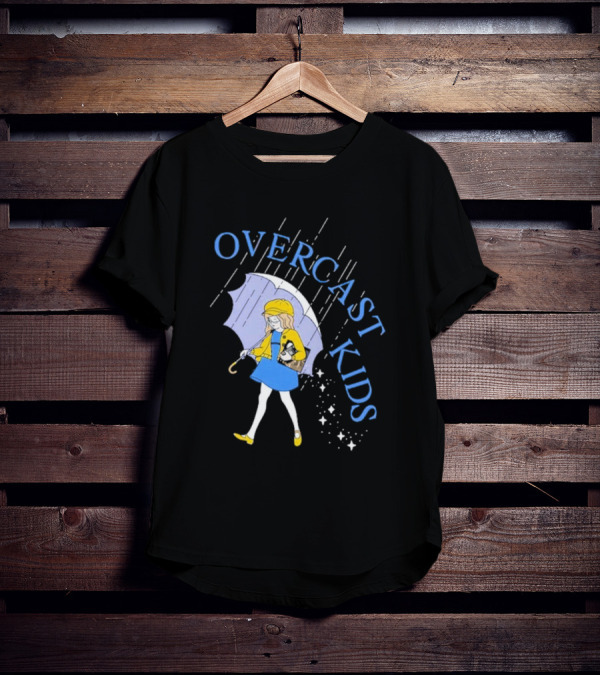 Overcast Kids Under Umbrella T-Shirt