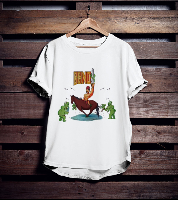 BBNo$ Sword Riding Horse Surrounded By Green Creatures T-Shirt