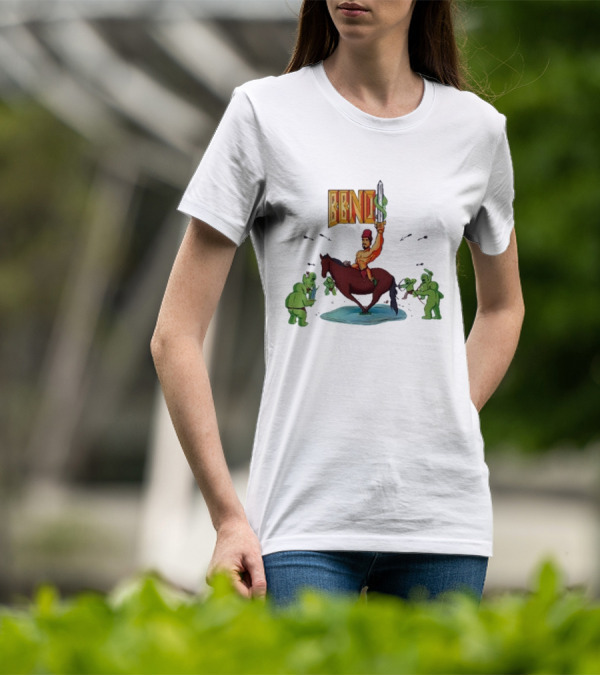 BBNo$ Sword Riding Horse Surrounded By Green Creatures T-Shirt
